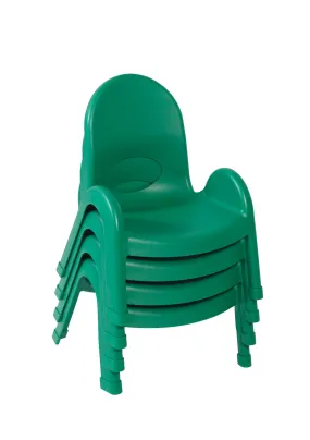 #46133 Value Stack 7" Child Chair - 4 Pack - Shamrock Green