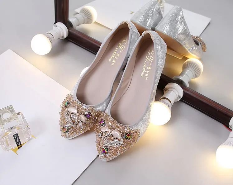Belifi Rhinestone Flats Casual Comfort Dressy Flats For Wedding Fox Slippers CF305