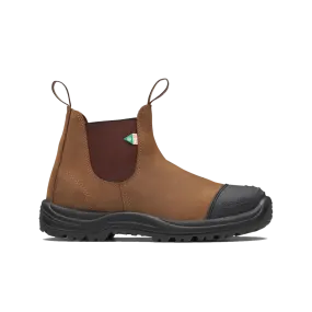 Boots - Blundstone Work & Safety, Rubber Toe Cap, Saddle Brown, 169
