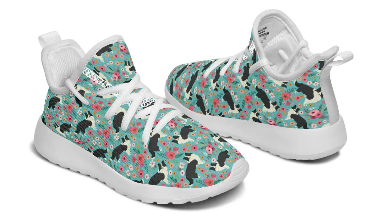 Border Collie Flower Kids Sneakers