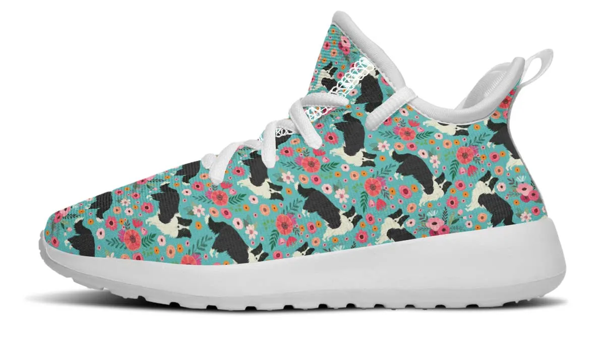 Border Collie Flower Kids Sneakers