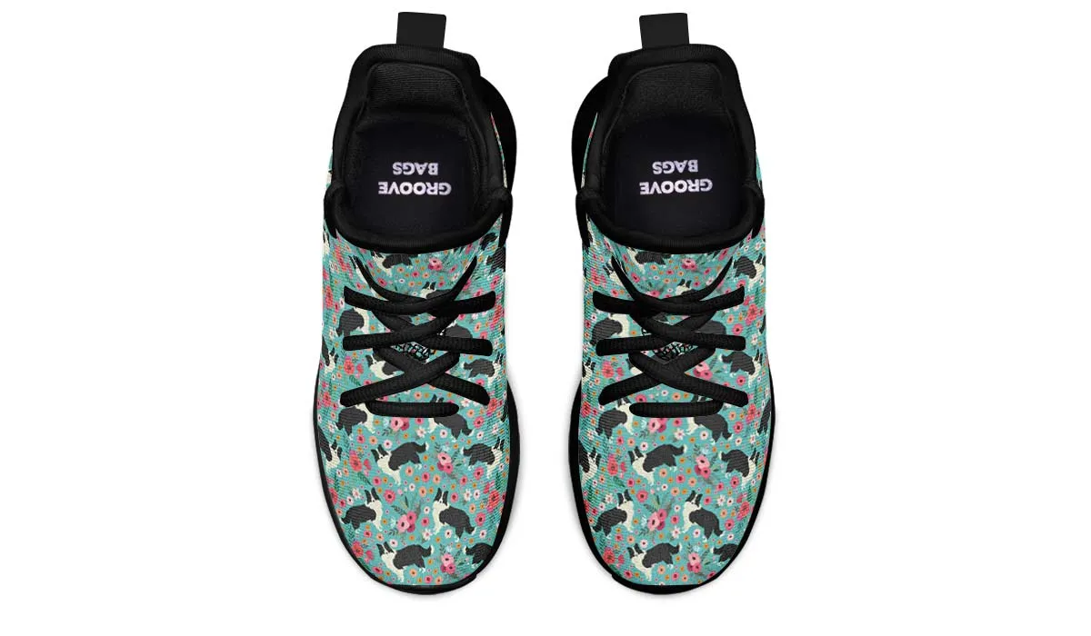 Border Collie Flower Kids Sneakers