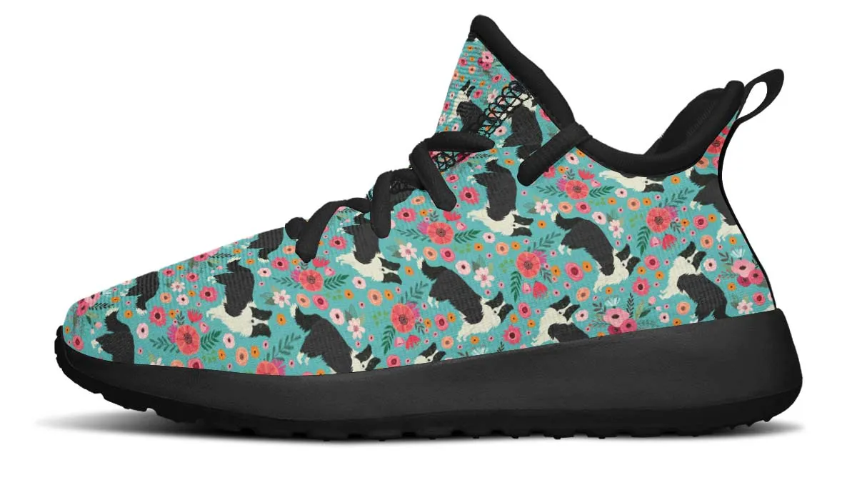 Border Collie Flower Kids Sneakers
