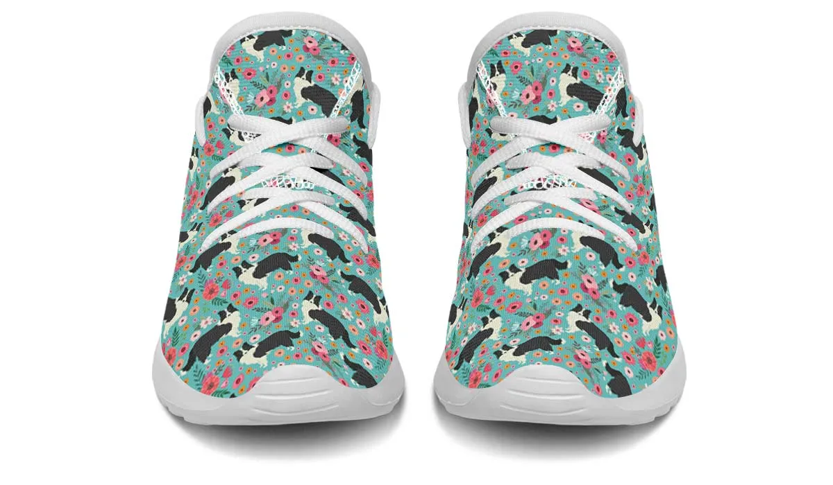 Border Collie Flower Kids Sneakers