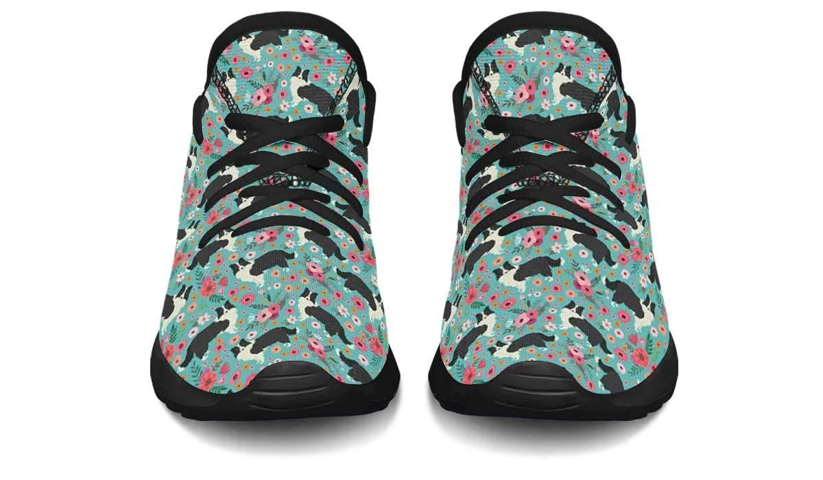 Border Collie Flower Kids Sneakers