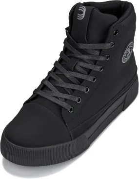CALTO Men's Invisible Height Increasing Elevator Shoes - Zip-up Cap Toe High Top Sneaker Boots - 2.4 Inches Taller