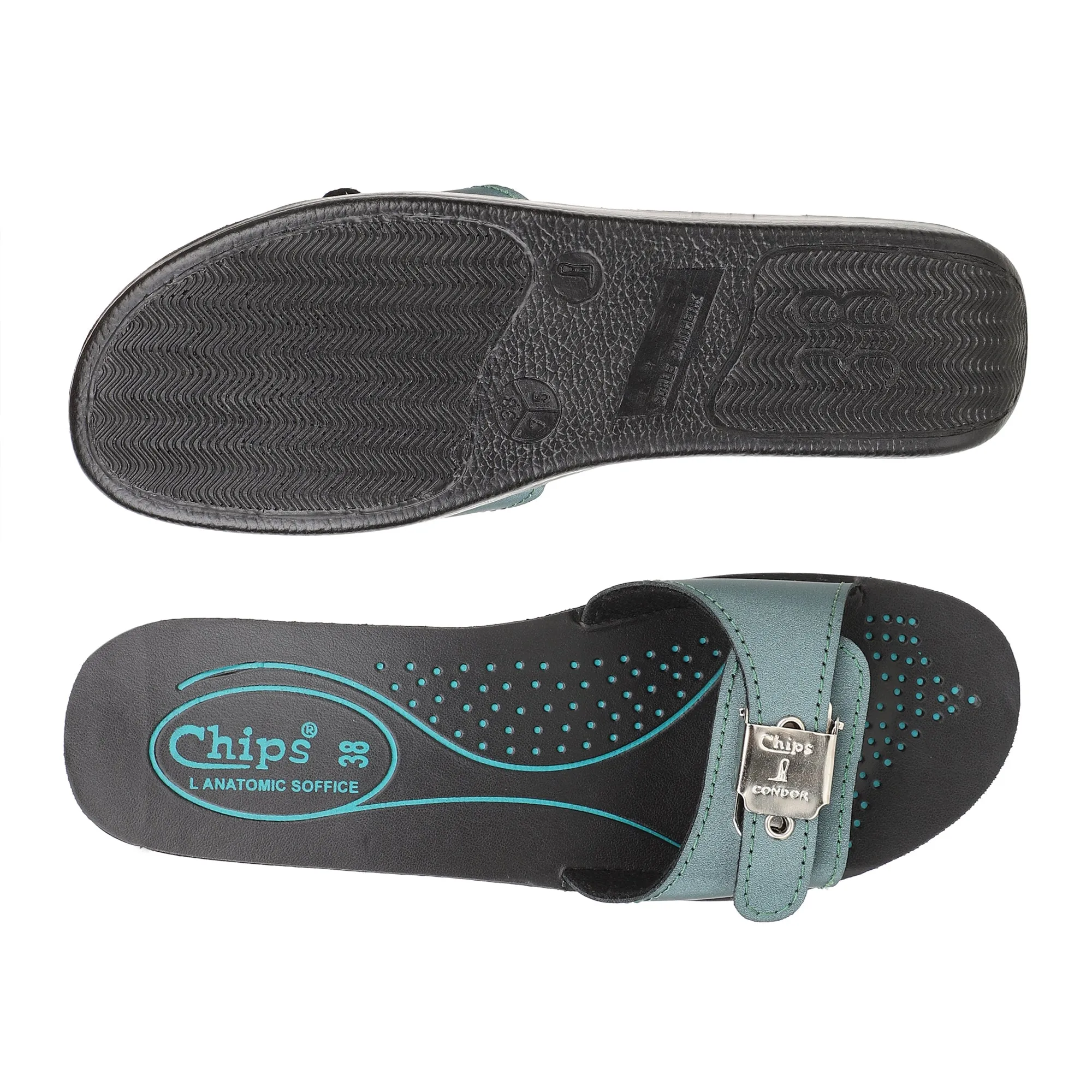 CHIPS Women Slipper #0702 - BOTTLE GREEN