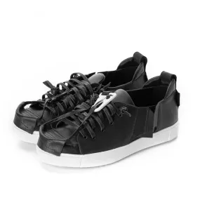 Crossroads black leather low top women sneakers