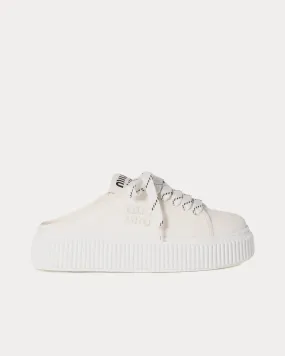 Denim Ivory Mules
