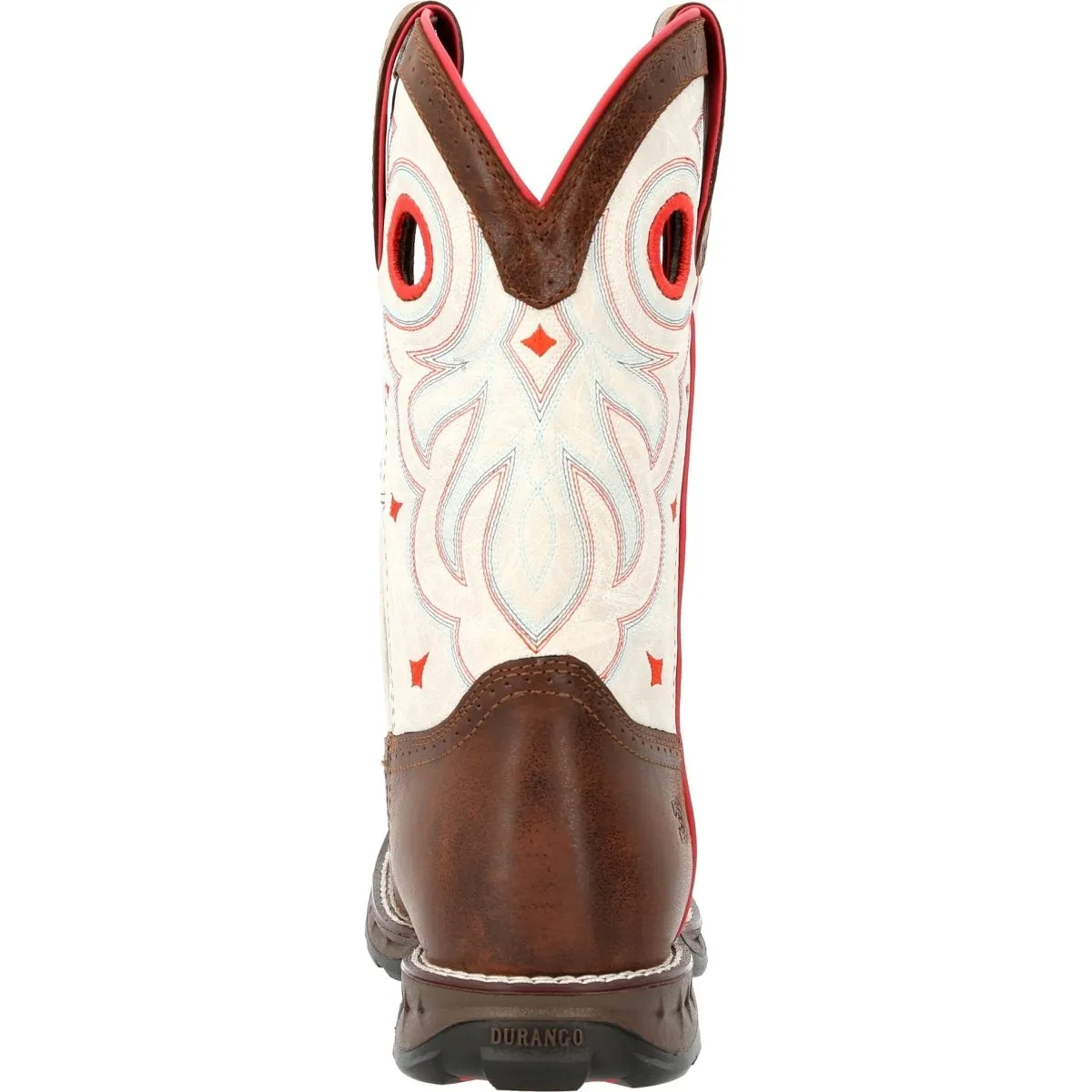 Durango Maverick Women's Steel Toe Waterproof Western Work Boots Drd0418 In Sable Brown White
