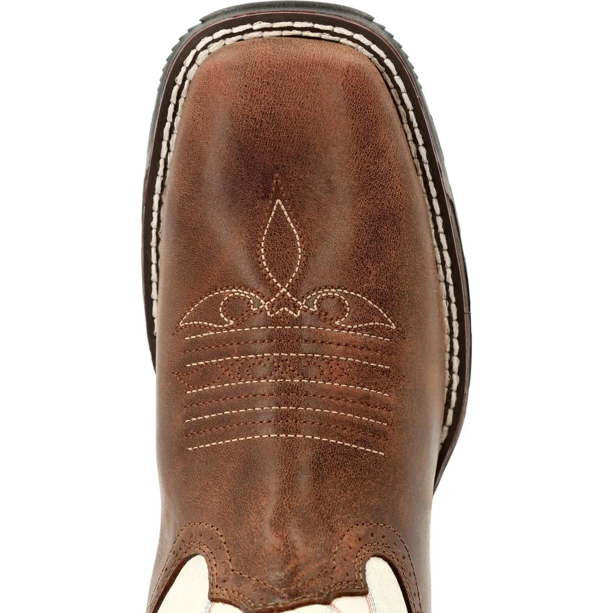 Durango Maverick Women's Steel Toe Waterproof Western Work Boots Drd0418 In Sable Brown White