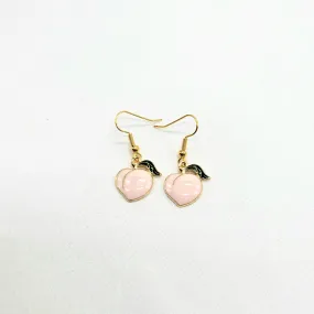 Enamel Peach Earrings