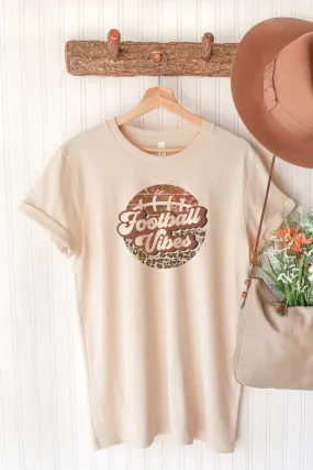 Football Vibes Light Cream Graphic Tee