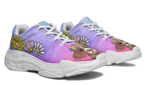 Fun Floral German Shorthair Chunky Sneakers