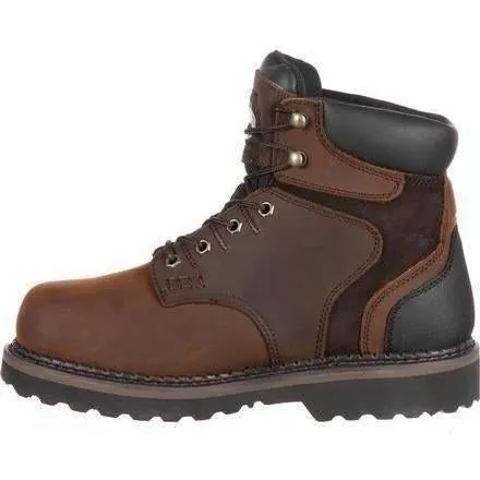 Georgia Men's Brookville 6" Steel Toe Waterproof Work Boot - Brown - G7334
