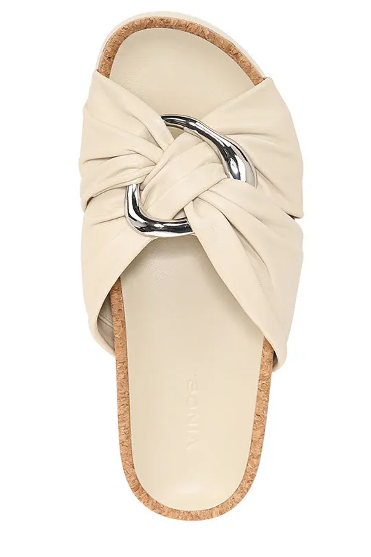 GLO LEATHER SLIDE SANDAL