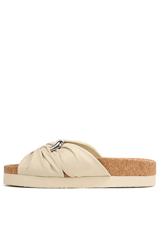 GLO LEATHER SLIDE SANDAL