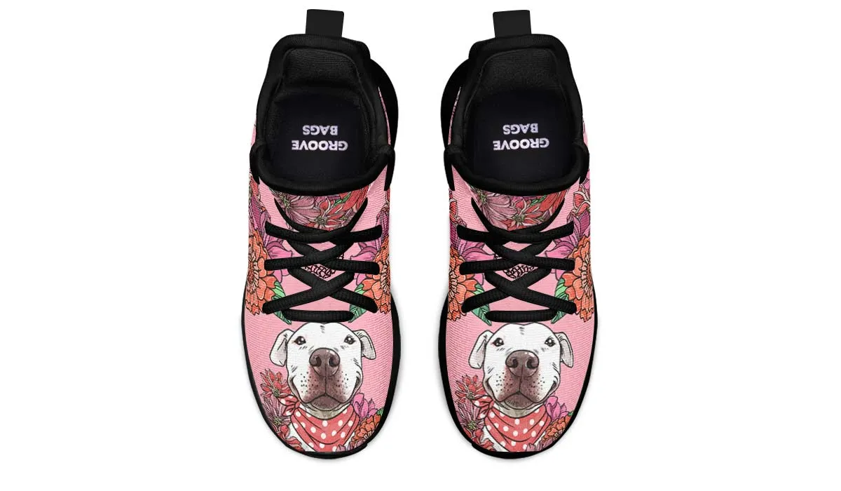 Illustrated Pitbull Kids Sneakers