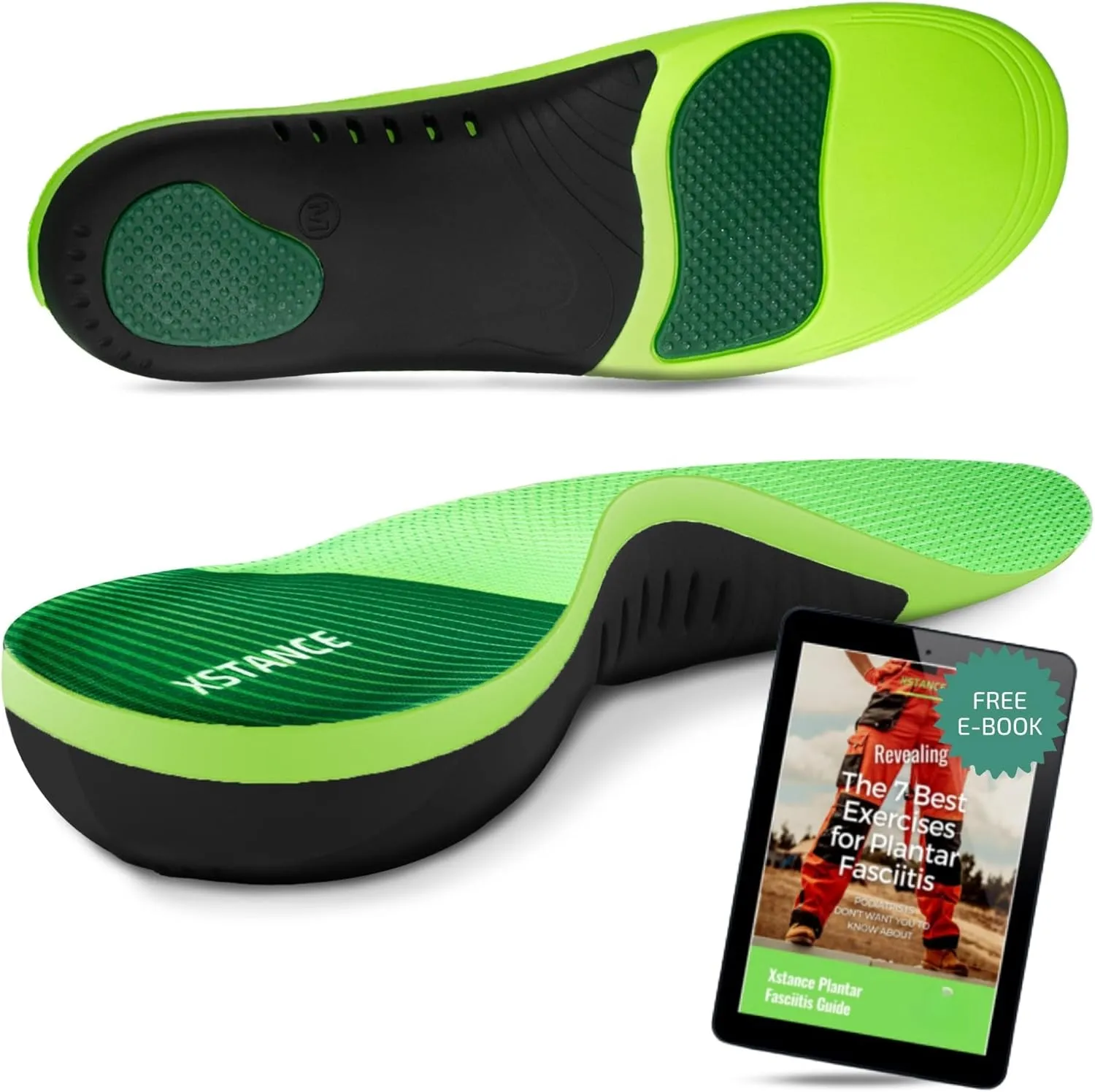 Insoles for Shoes and Work Boots | Plantar Fasciitis Relief and Arch Support | Orthotic Inserts for Men and Women | Relieve Foot Pain | Anti-Fatigue Good for 200  lbs (5-6.5 Women)