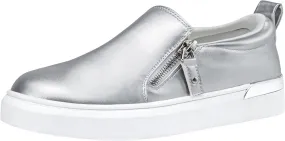 Jeossy Women's Slip On Shoes Casual Fashion Sneakers 8010 Arch Support Loafers for Women with Zipper