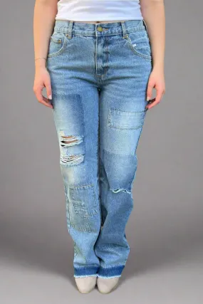 Kayla Patchwork Denim Jeans