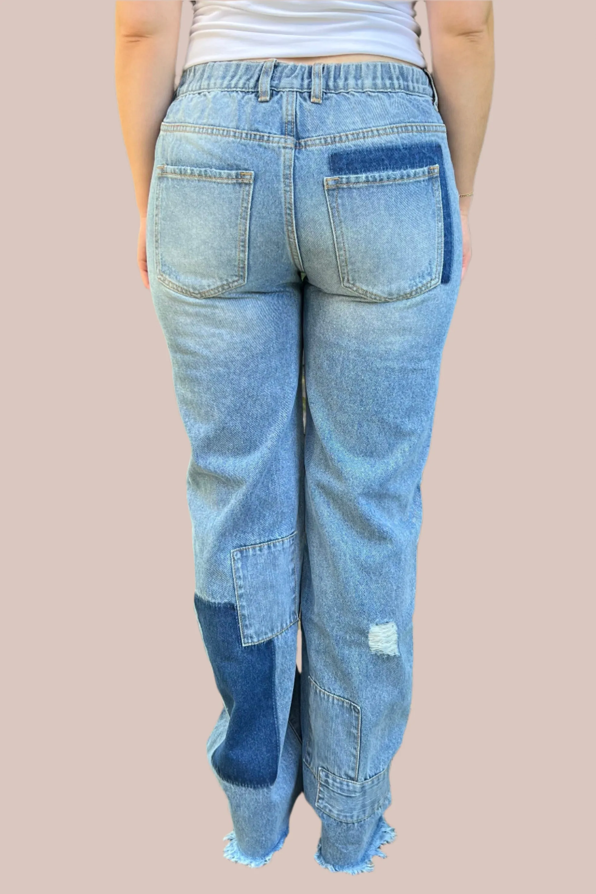Kayla Patchwork Denim Jeans