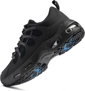 LARNMERN Non Slip Work Shoes for Men Slip Resistant Sneakers Casual Comfort Walking Mens Chef Kitchen Breathable Air Cushion Wide Width