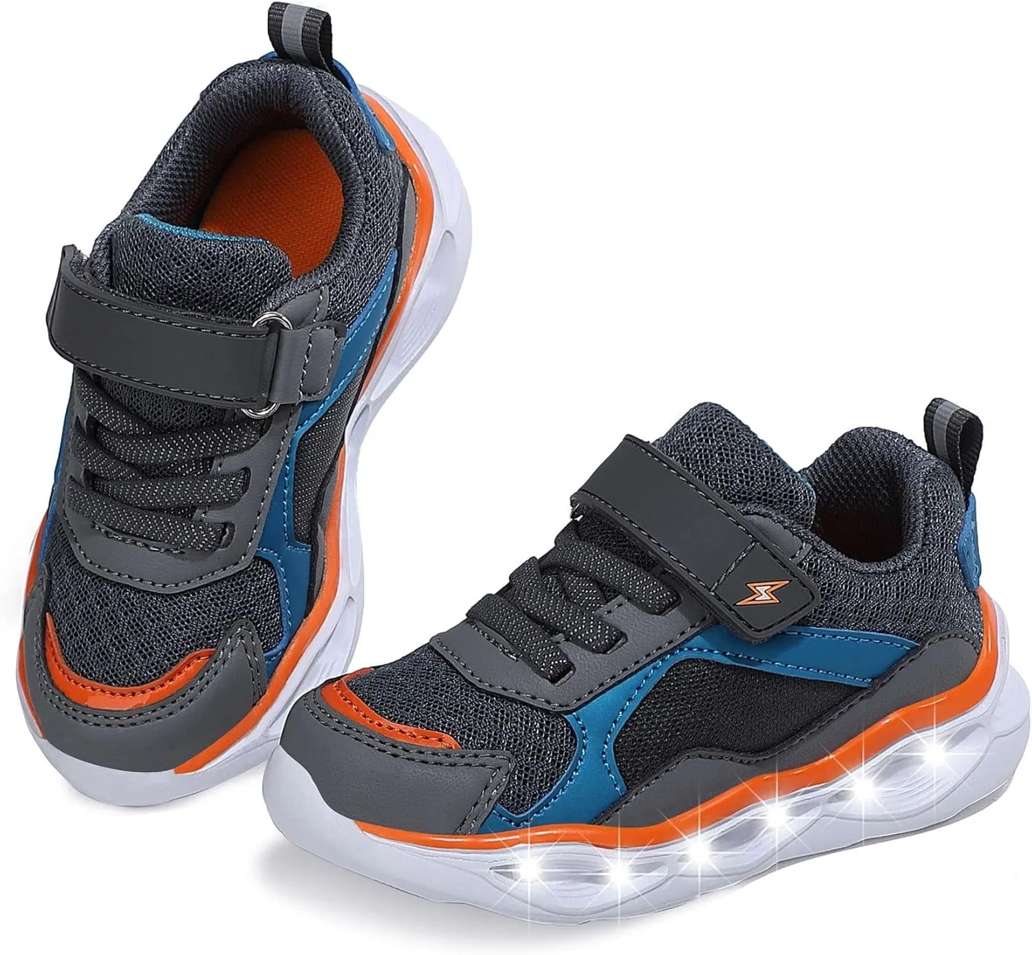 Light Up Shoes Toddler Girls Boys Lightweight LED Flashing Glitter Mesh Breathable Adorable Sneakers for Toddler/Little Kid