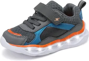 Light Up Shoes Toddler Girls Boys Lightweight LED Flashing Glitter Mesh Breathable Adorable Sneakers for Toddler/Little Kid