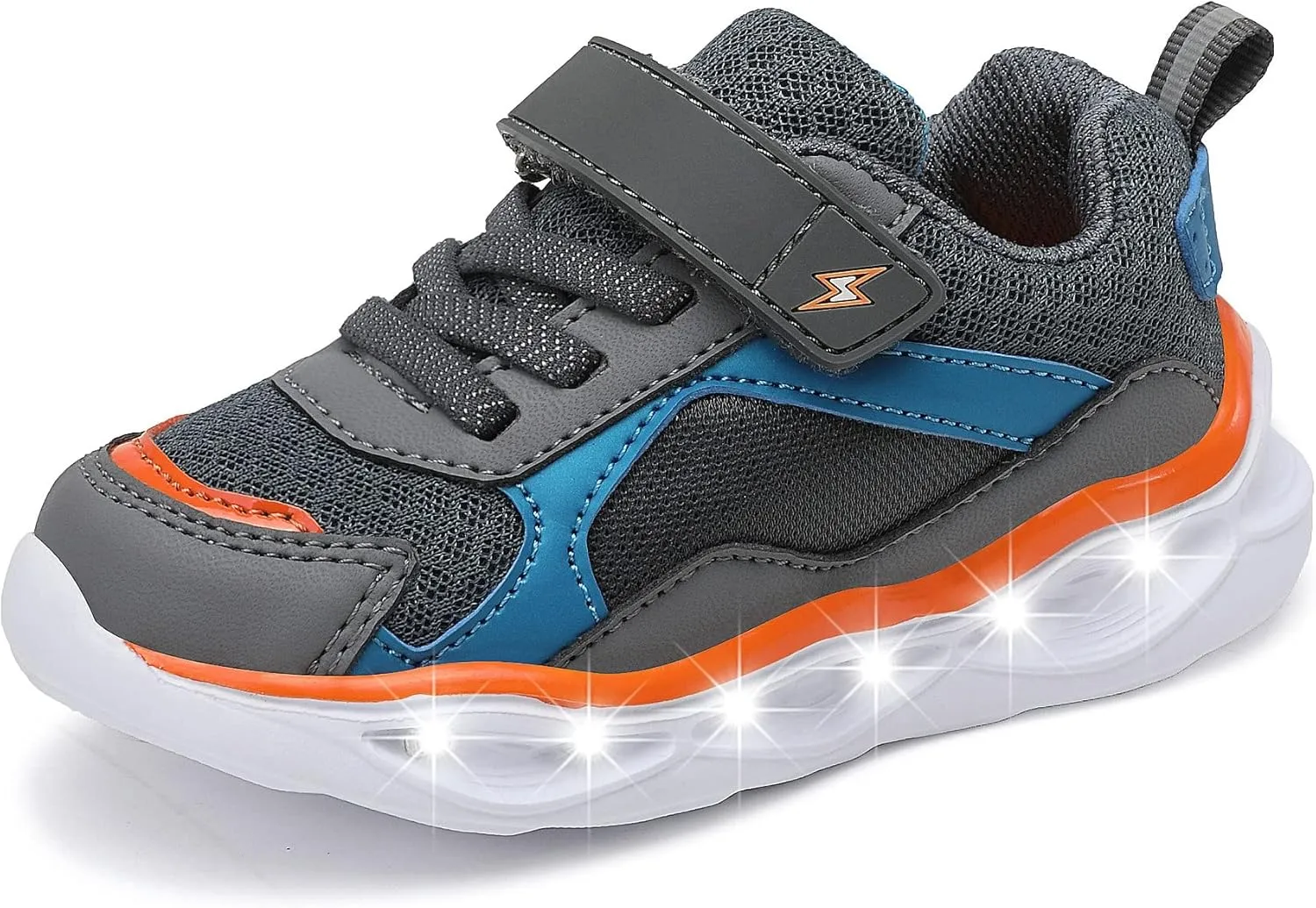Light Up Shoes Toddler Girls Boys Lightweight LED Flashing Glitter Mesh Breathable Adorable Sneakers for Toddler/Little Kid