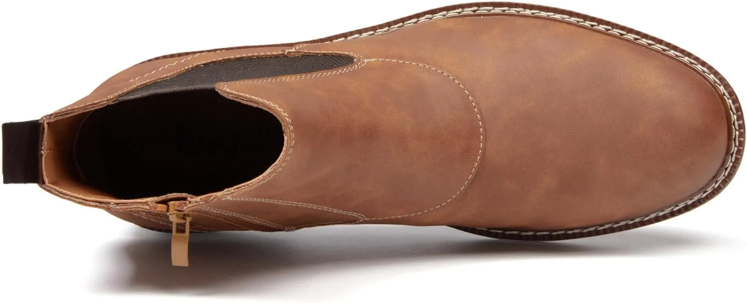 Men's Chelsea Boots Casual Chukka Ankle Boots Side Zipper Clouser Elastic Dress Boots Work Shoes for Men.