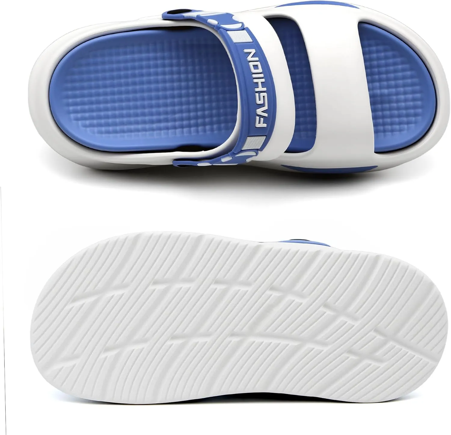 Men's Slide Sandals Indoor and Outdoor, Casual Platform Slide Sandals for Men Spring Summer, Lightweight Comfortable Cushioned Open Toe Men’s Slippers Shoes