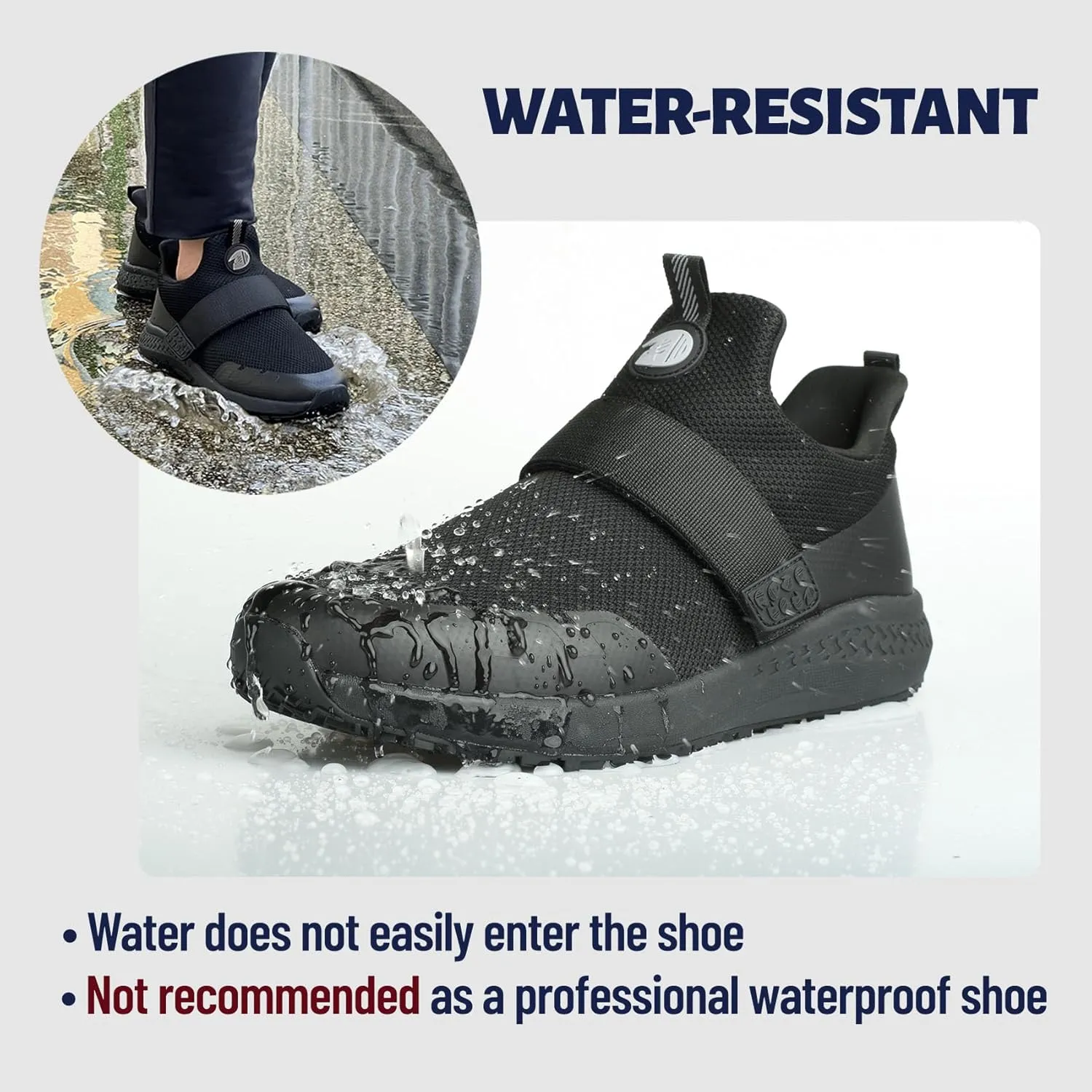 Mesh Non Slip Work Shoes for Men Food Service Slip On Chef Kitchen Shoes Waterproof Work Shoes Restaurant Slip Resistant Walking and Casual Breathable Working Footwear