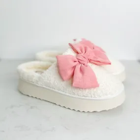 MIA She's a Lady Sherpa Pink Platform Slip Ons