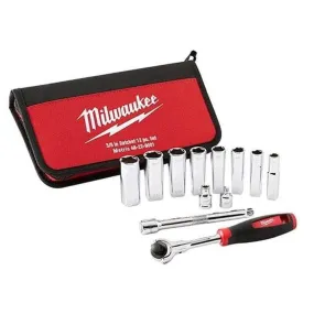 Milwaukee 48229001 12 Piece Metric 3/8" Square Drive Socket Set