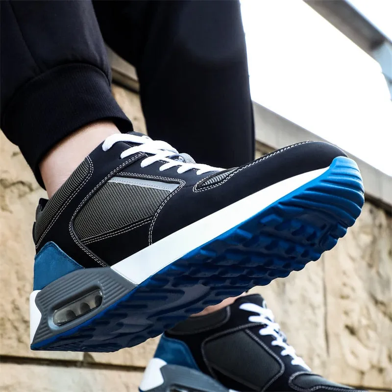New Staleneus Work Shoes Steel Toe Cap Patchwork Men Safety Sneakers Cozy Air Cushion Indestructible Boots Male Footwear
