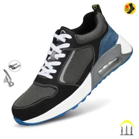 New Staleneus Work Shoes Steel Toe Cap Patchwork Men Safety Sneakers Cozy Air Cushion Indestructible Boots Male Footwear