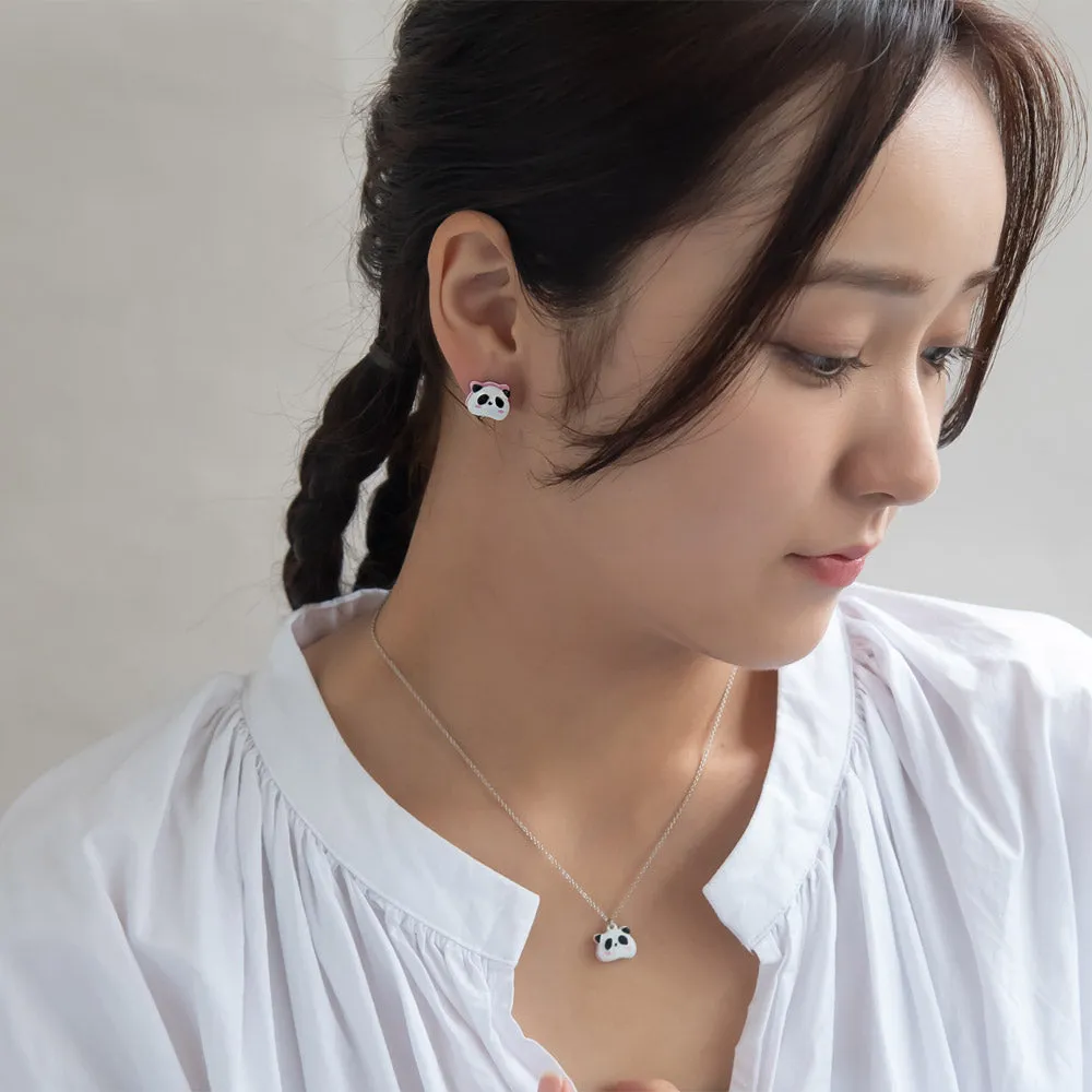 Puffy Panda Asymetrical Clip Ons