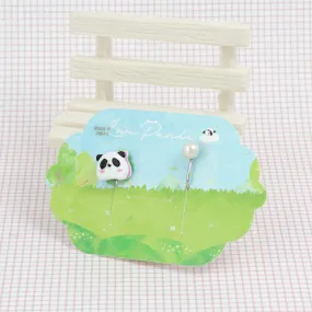 Puffy Panda Asymetrical Clip Ons