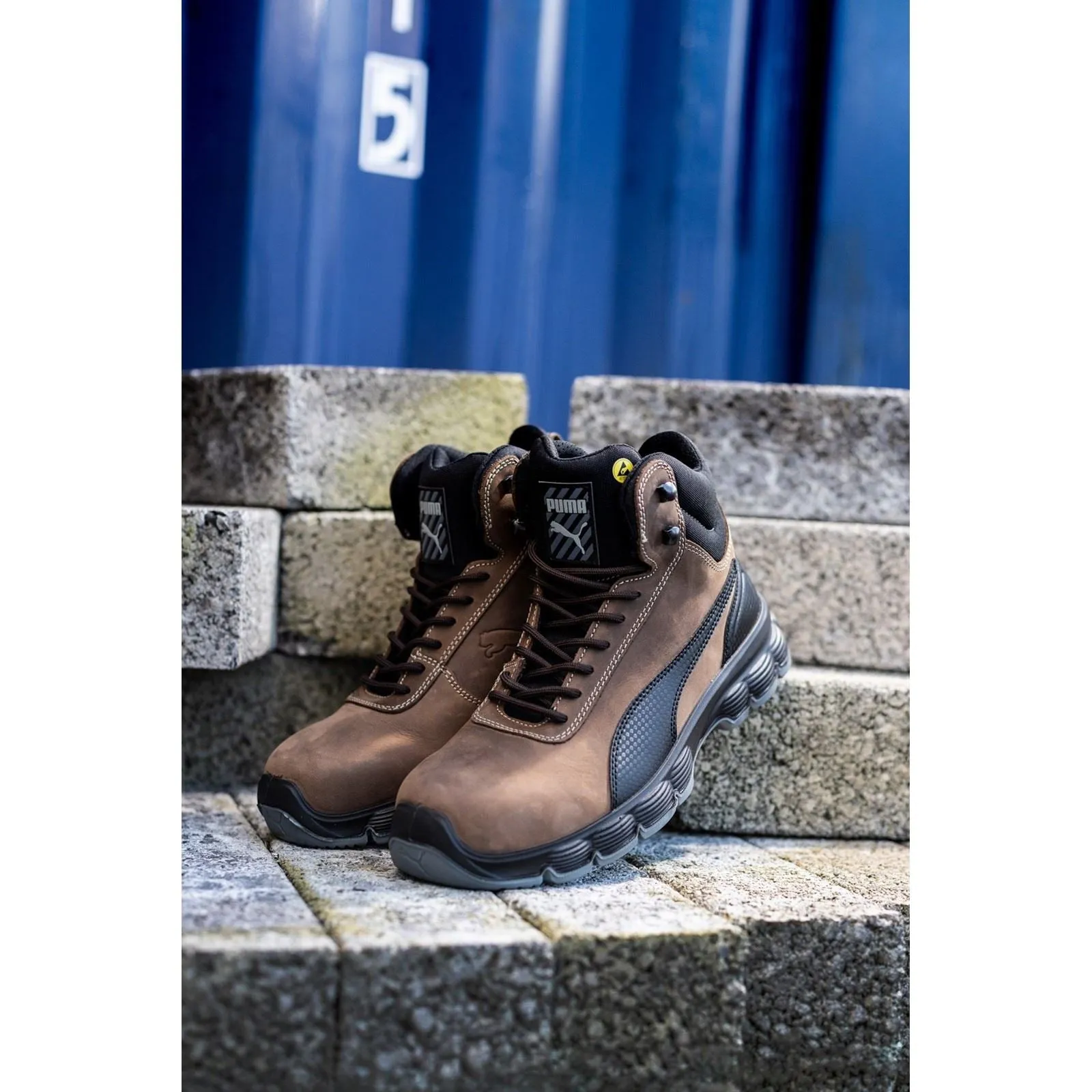 Puma Safety Condor Mid Nubuck Brown Safety Boots