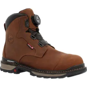 Rocky Rams Horn Men's Composite Toe Waterproof Work Boots Rkk0390 In Brown