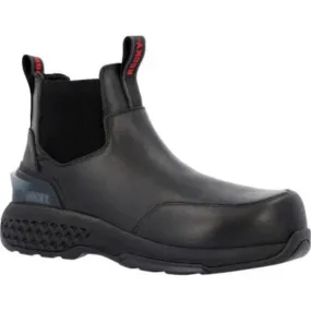 Rocky Station Slip-on Men's Composite Toe Boots Rkd0114 In Black