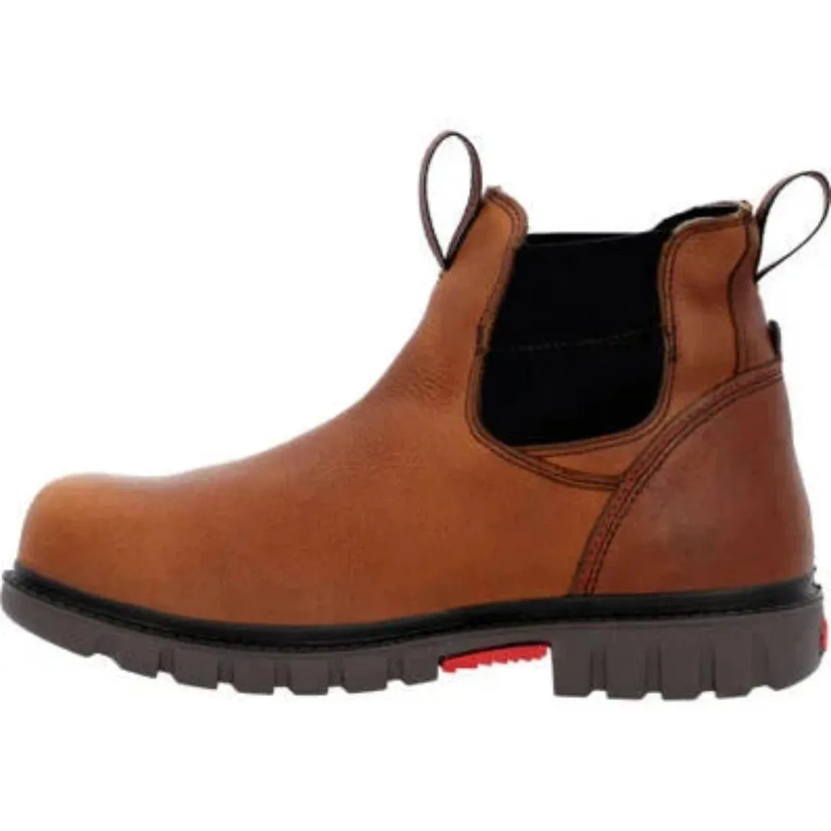 Rocky Usa Worksmart Men's Waterproof Composite Toe Work Chelsea Boots Rkk0400 In Brown