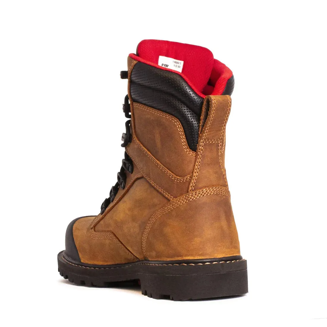 ROYER 8990RT  8" REVOLT MEGAGRIP PRO WATER RESISTANT LEATHER SAFETY BOOTS-SANEHORSE -  BROWN