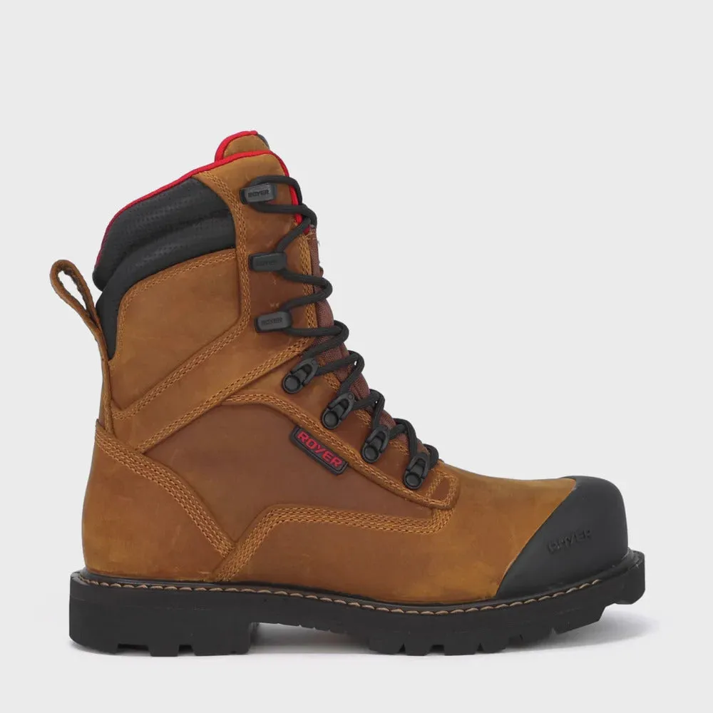ROYER 8990RT  8" REVOLT MEGAGRIP PRO WATER RESISTANT LEATHER SAFETY BOOTS-SANEHORSE -  BROWN