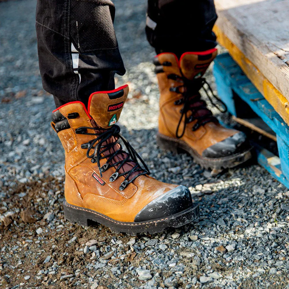 ROYER 8990RT  8" REVOLT MEGAGRIP PRO WATER RESISTANT LEATHER SAFETY BOOTS-SANEHORSE -  BROWN