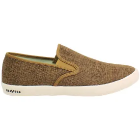Seavees Baja Raffia Mens Brown Plimsolls