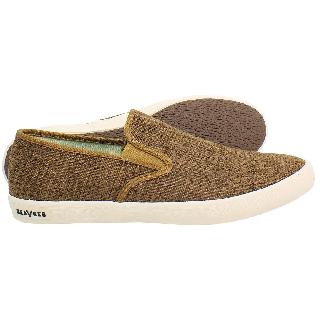 Seavees Baja Raffia Mens Brown Plimsolls