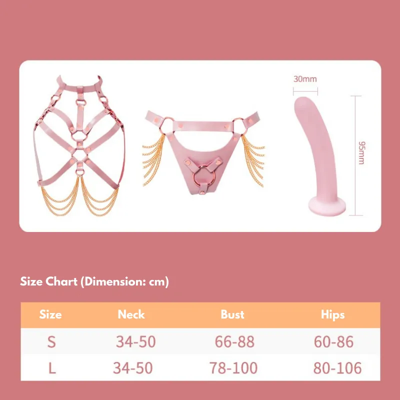 Shaki Love Affair Strap On Harness With Silicone Dildo
