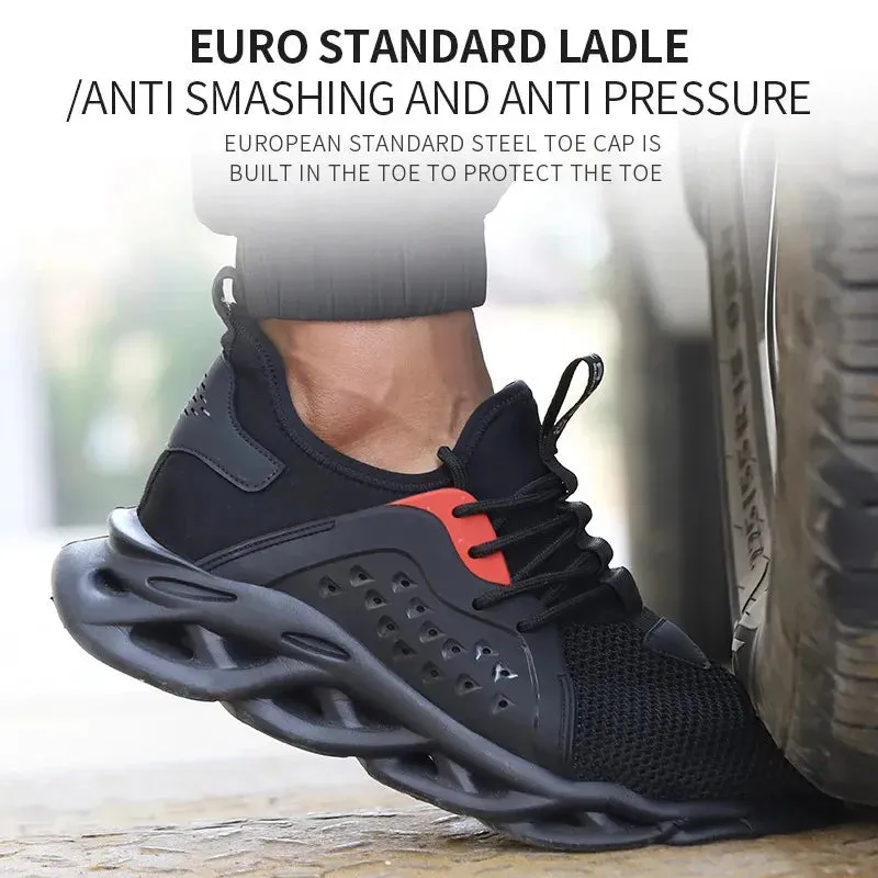 Summer Fashion Boots Mans Safety Shoes Impact-Proof And Stab-Proof Work Shoes Light Not Tired Feet Indestructible Steel Head 240614